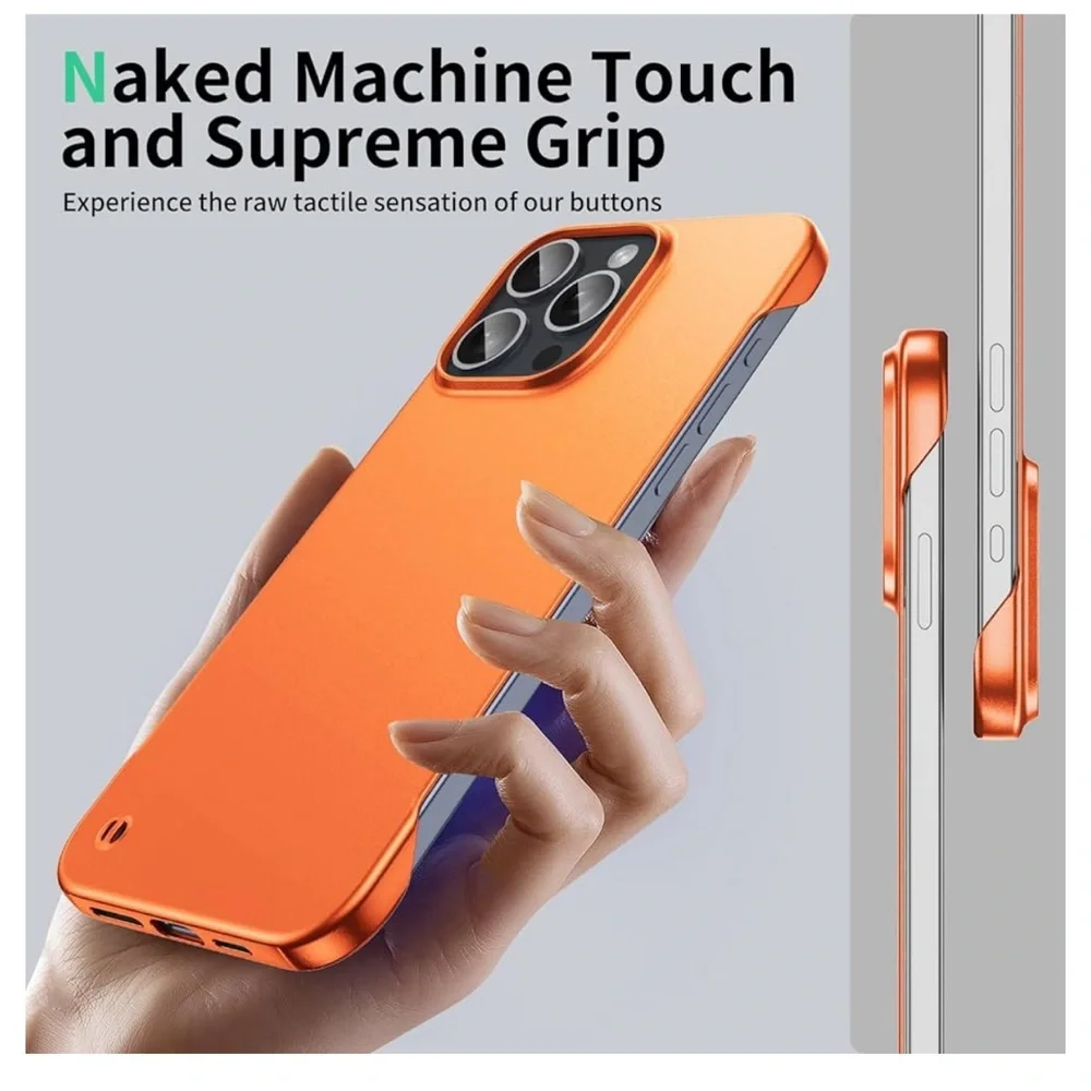 Magnetic Ultra Thin Frosted Designed for iPhone 15 Pro Max Frameless Case 6.7